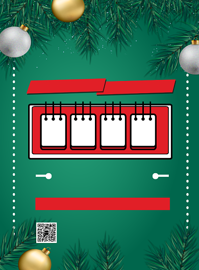 绿色扁平化时尚圣诞节促销活动宣传海报背景