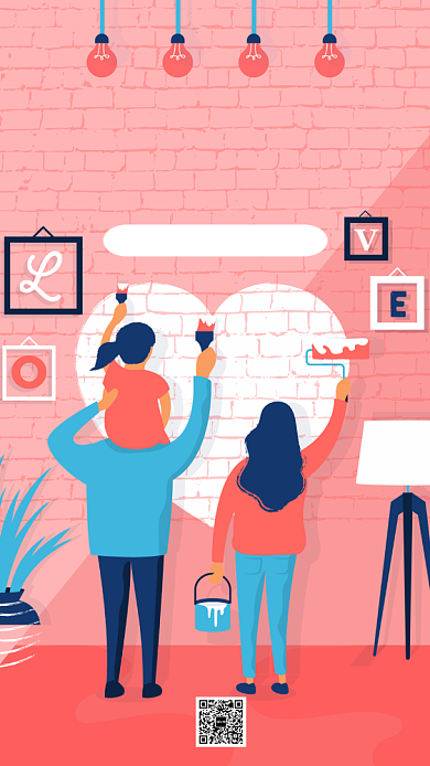 家庭和谐宣传海报背景