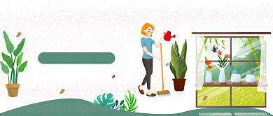 创意时尚绿色居家装饰微信公众号素材图片背景