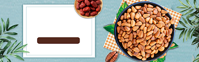淘宝进口零食坚果松子banner背景