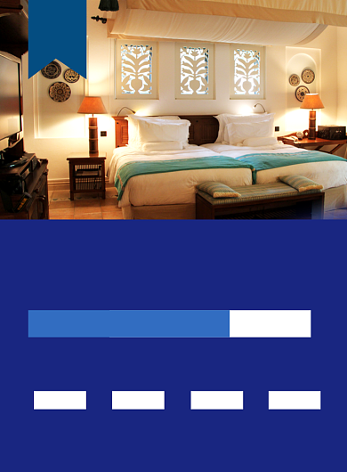 蓝色简约主题酒店促销宣传海报背景