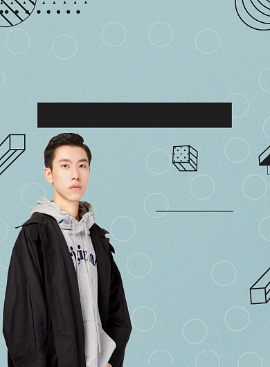 休闲男装印刷海报模板背景