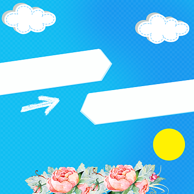 蓝色手绘花卉男装淘宝直通车图片背景