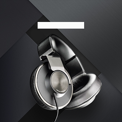 震撼黑色质感耳机淘宝直通车图片背景