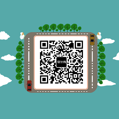 创意卡通设计农场二维码背景