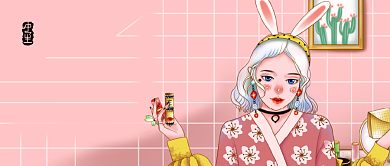 37女生节和风少女公众号首图背景