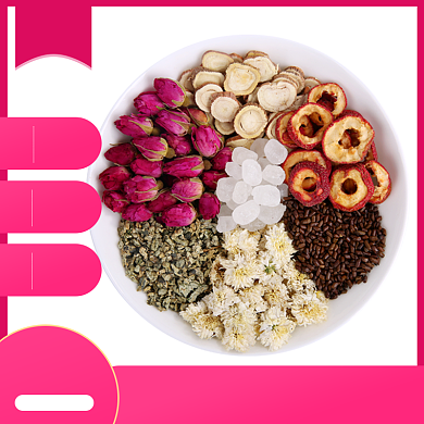 天然补气养生花茶淘宝主图直通车模板背景