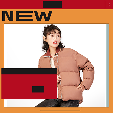 上新双12红色促销女装男装电商主图背景