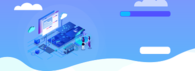 蓝色简约科技渐变banner背景