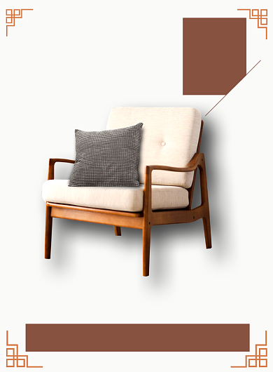 家装家私椅子品牌家具复古高端海报背景