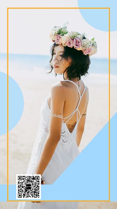 夏季促销女神新衣手机海报背景