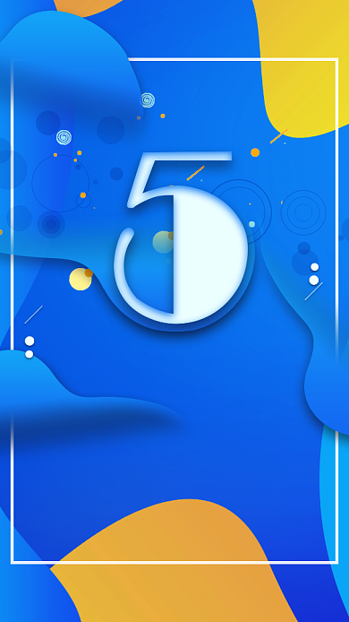 简约创意周年庆倒计时手机海报背景