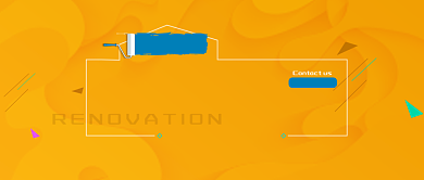 黄色装修简约公众号首图背景