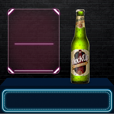 蓝色红色霓虹炫酷啤酒双12直通车背景