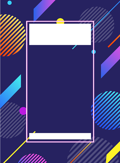 几何风简约创意潮牌服装促销海报背景