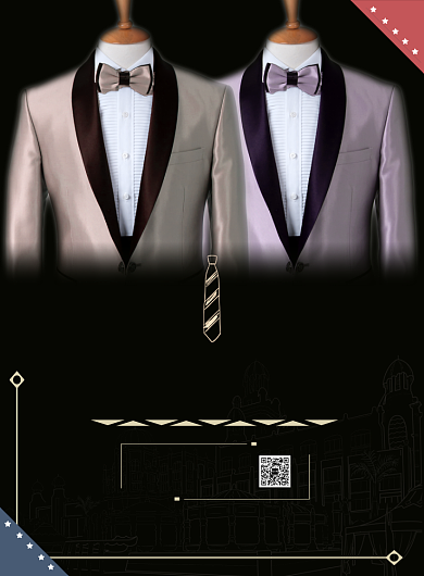 黑色大气西服定制海报背景