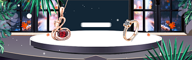 黑色创意首饰电商淘宝淘宝banner背景