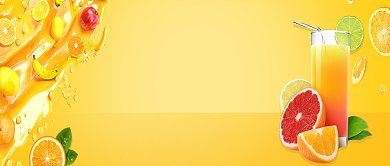 黄色清新文艺夏天美味公众号首图背景