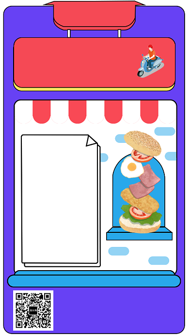 清新小吃手机海报背景