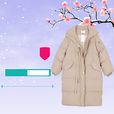 冬季新品羽绒服直通车主图背景