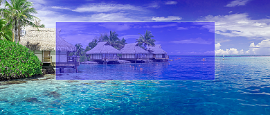 清爽蓝天大海陪你旅游公众号首图背景