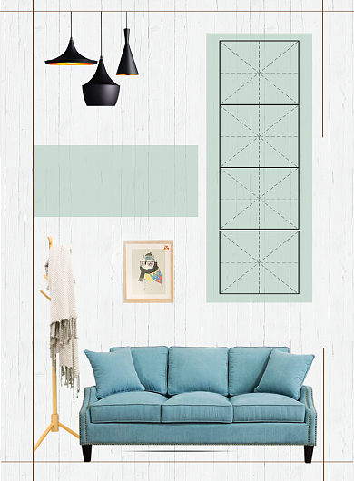 简约大气浪漫家居广告印刷海报模板背景