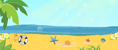 夏季海边游沙滩海景小清新公众号首图背景
