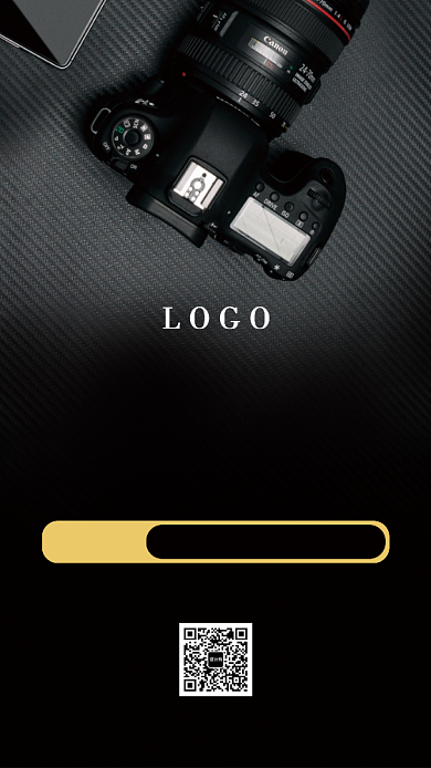 高端黑摄影培训手机海报背景