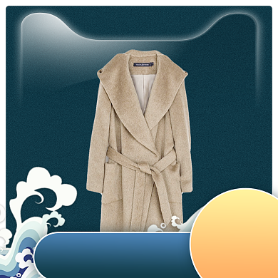 蓝绿色国风国潮女装直通车背景