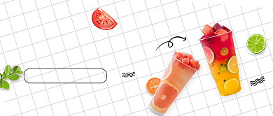 下午茶微商清新留白缤纷下午茶微信公众号素材图片背景