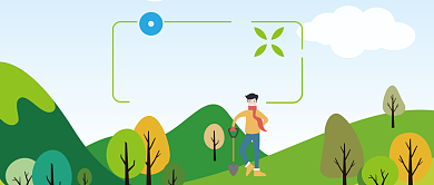 绿色植树节卡通公众号首图背景