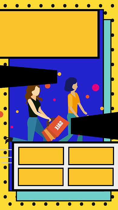 双十二优惠券领取促销手机海报背景