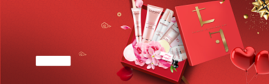 七夕玫瑰化妆品护肤品牌折扣主图淘宝banner背景