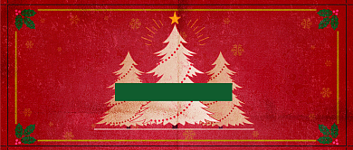 红色圣诞快乐公众号首图背景