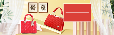 红色女包促销活动电商淘宝淘宝banner背景
