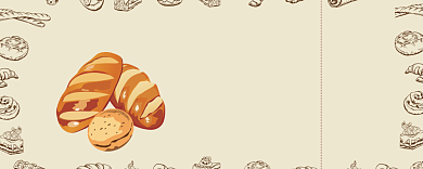 蛋糕甜品店卡通优惠券背景