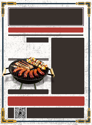 复古啤酒烧烤宣传印刷海报背景