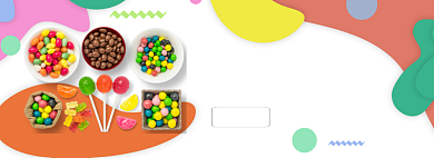 彩色几何风格糖果促销淘宝banner背景