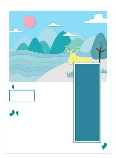 小清新剪纸风世界森林日公益印刷海报背景