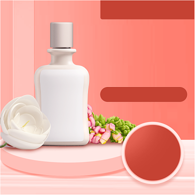 红色枣红色橙色化妆品护肤品直通车背景