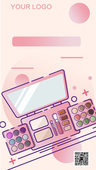 化妆美妆彩妆活动手机海报背景