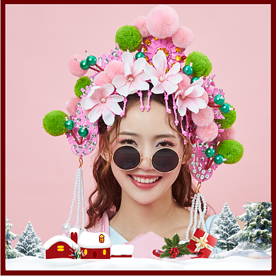 圣诞节微信朋友圈头像淘宝直通车图片背景