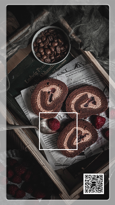 美味巧克力蛋糕手机海报背景