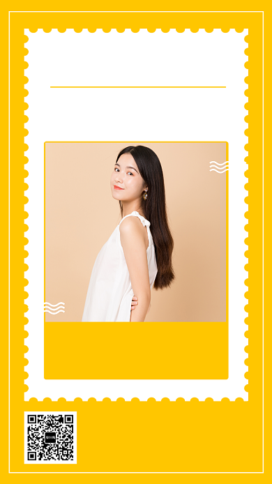 黄色清新服装夏季促销手机海报模板背景