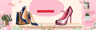粉色春季新品促销电商淘宝banner背景