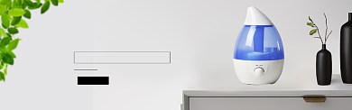 简约加湿器产品促销banner背景