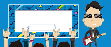 新年演唱会卡通手绘手机首图背景