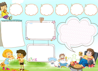 食品安全卫生宣传小报创意卡通背景