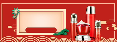 年货大促海报banner背景