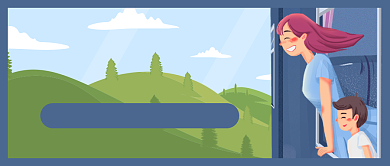 卡通春运回家一路平安共度公众号首图背景